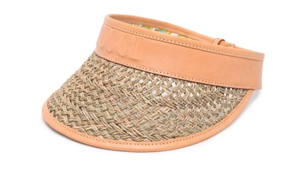 peach colored visor